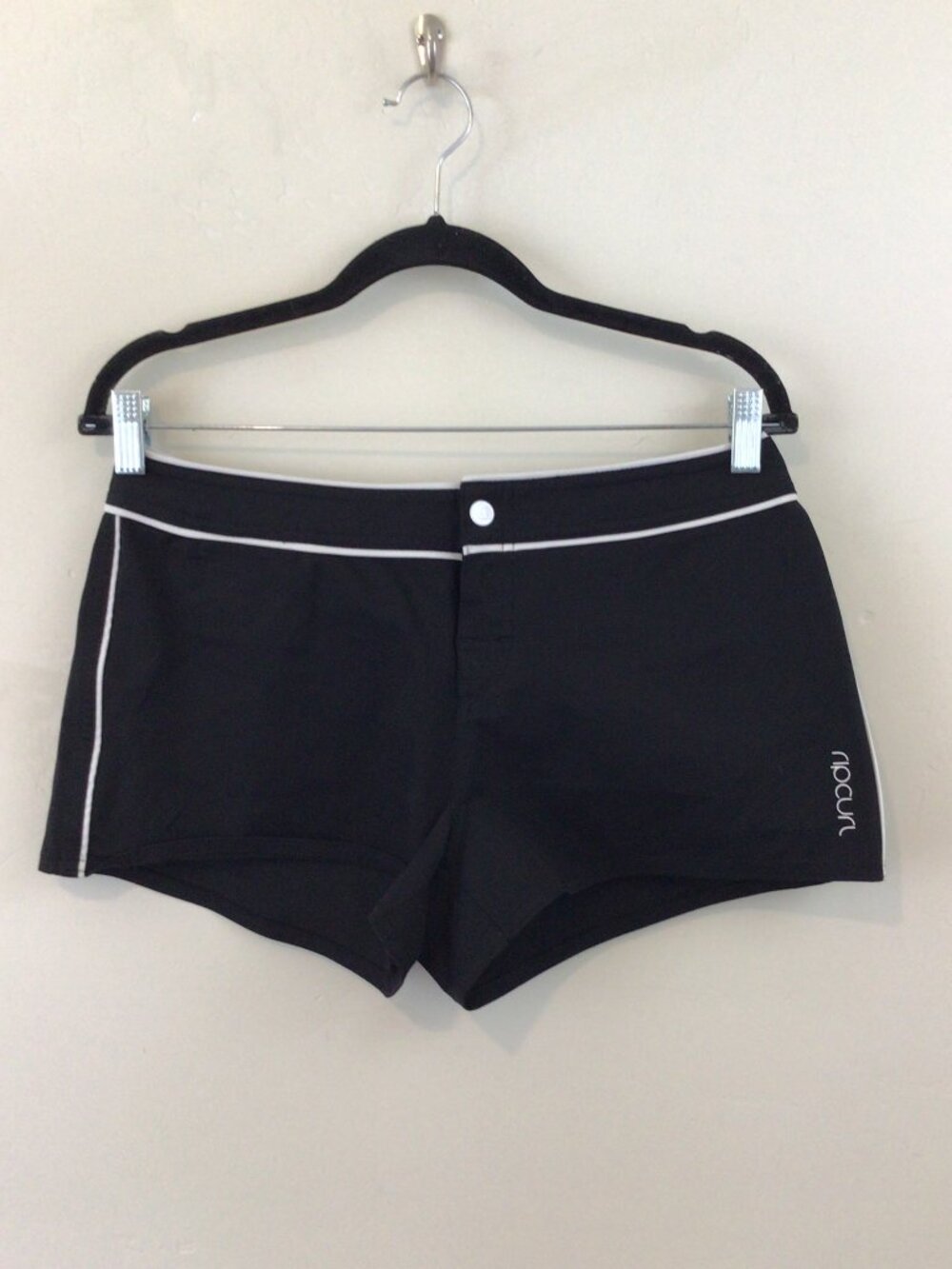 rip curl Black with White Piping Swim Board Shorts